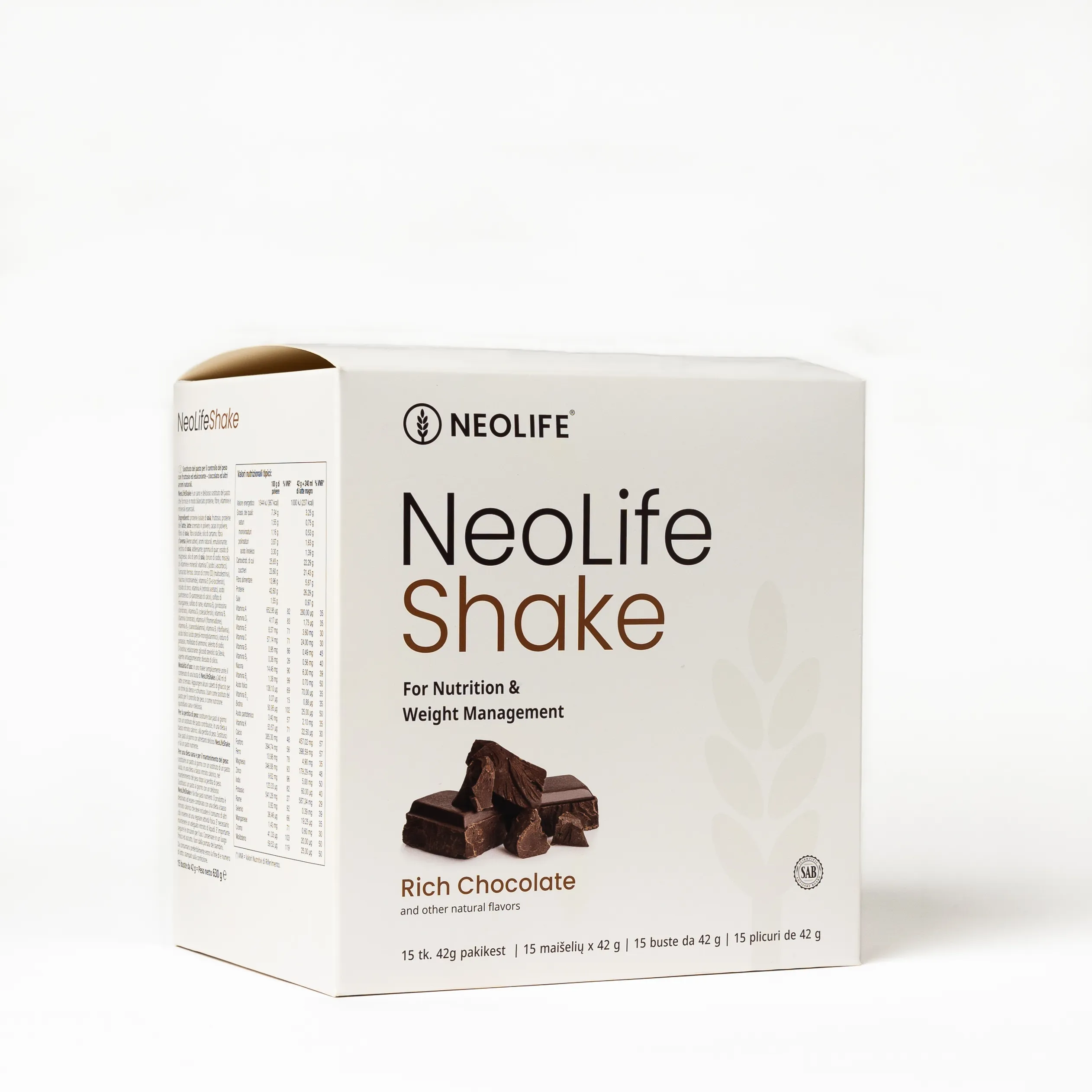 „NeoLifeShake“, baltyminis gėrimas - maisto pakaitalas, šokolado skonio